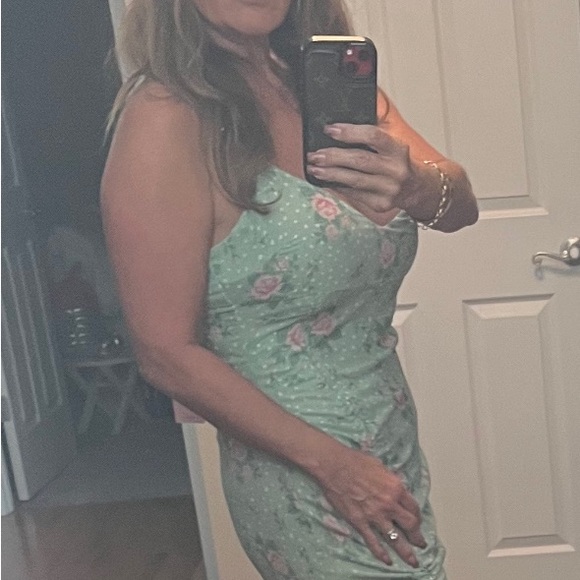 Floral Green Maxi Dress - Picture 14 of 16